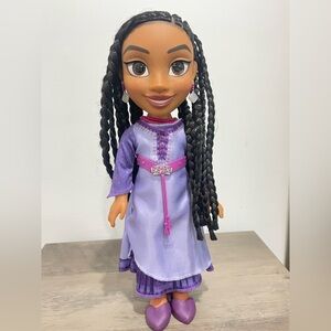 Disney Doll in Purple Dress with Braided Hair